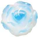 バラの花びらのローズキャンドル エッジブルー Sサイズ キャンドルリレー用