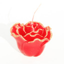 【まとめ買い】バラの花びらのローズキャンドル レッド+ゴールドラメ Sサイズ 6個セット